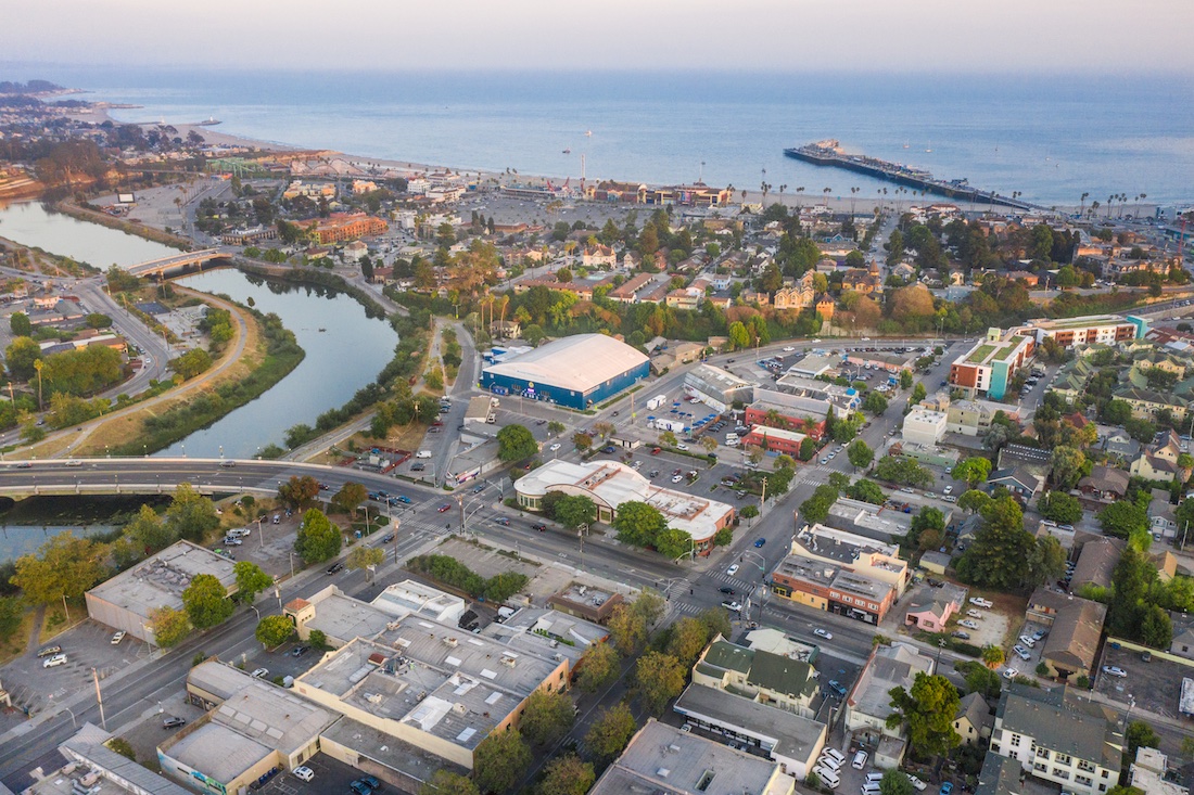 Downtown Santa Cruz to Wharf and Beach Boardwalk